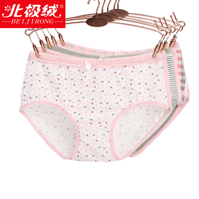 

Arctic velvet lady underwear Seamless printed underwear Pure cotton crotch Sexy big code waist lady Trousers cotton fabric