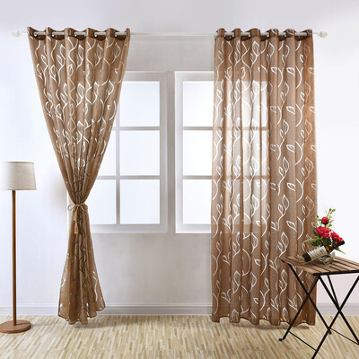 

Toponeto 1Pcs Solid Window Curtain Drape Panel Daylight Protection Sheer Scarf Valances