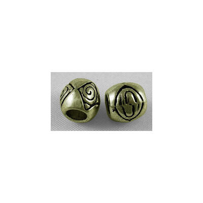 

Tibetan Style European Beads Zinc Alloy European Beads Lead Free & Nickel Free & Cadmium Free Drum Antique Bronze Color