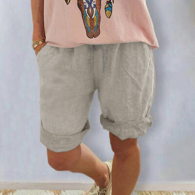

Tailored Womens Summer Casual Solid Short Pants Ladies Loose Pants
