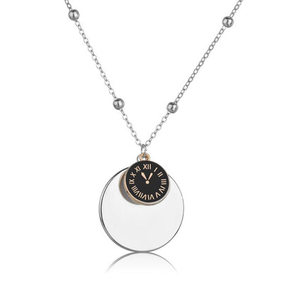 

Simple Ladies Round Pendant Necklace OL Style High Quality European And American Personality Charm Wedding Party Fashion Jewelry