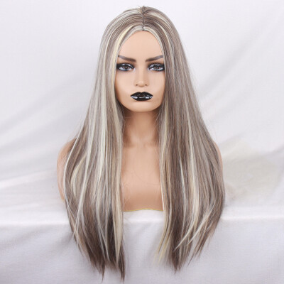 

〖Follure〗Fashion Womens Full Wig Blonde Long Straight Full Wigs Party Hair Wigs