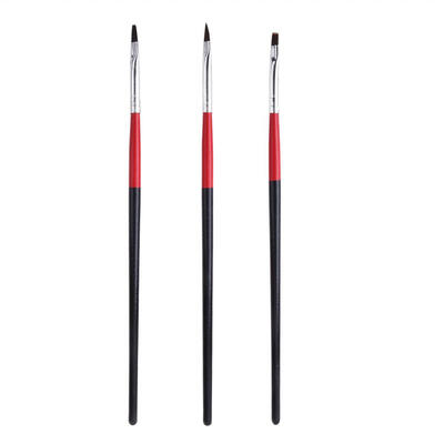

3Pcs Acrylic Nail Art Salon Pen Tips UV Gel Builder Painting Design Brush