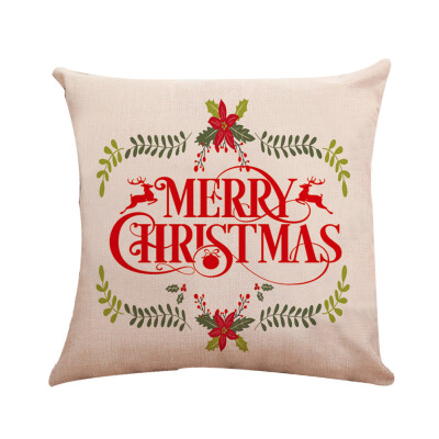 

Tailored Christmas Linen Square Throw Flax Pillow Case Decorative Cushion Pillow Cover