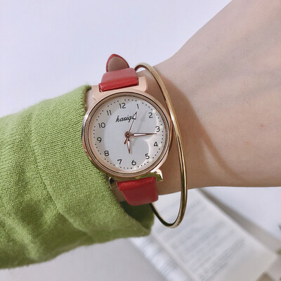 

Ins popular watch girl simple small small temperament small dial simple student Mori female department 100 times retro liter