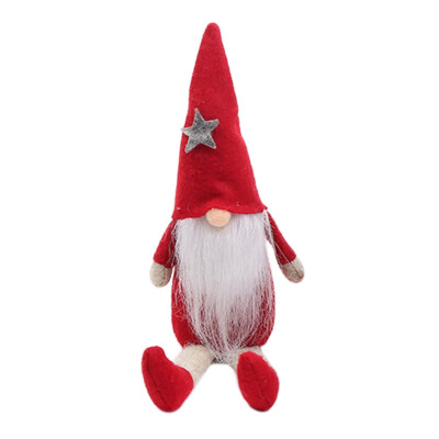 

Handmade Christmas Faceless Doll Stuffed Toy Santa Doll Nordic Christmas Decoration Festive Party Supplies For Children