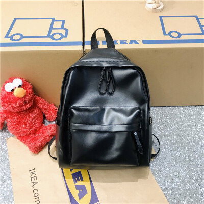 

Ancient book bag Korean version of high school ins college students backpack simple Mori leather double shoulder bag