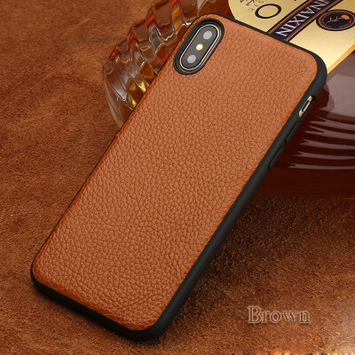 

Leather phone case iPhone5 6 7 8s plus protective shell lychee pattern all-inclusive for x xs max xr phone case