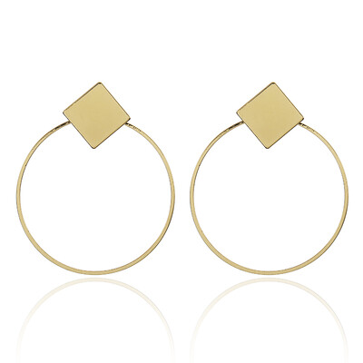

2019 New Fashion Statement Earrings for Women European Design Geometric circular Drop Earrings Jewelry