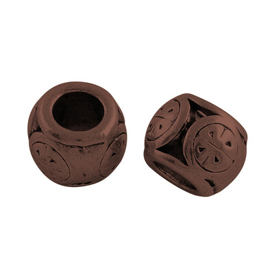 

Tibetan Style Alloy Large Hole European Beads Rondelle Cadmium Free & Nickel Free & Lead Free Red Copper 95x75mm Hole 5mm
