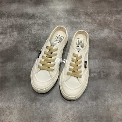 

New summer 2019 tide shoes Korean version of Joker Hong Kong wind ins canvas shoes women breathable shoes women