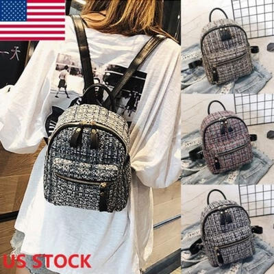 

Women´s Backpack School Book Bags Satchel Shoulder Rucksack Canvas Travel Bag