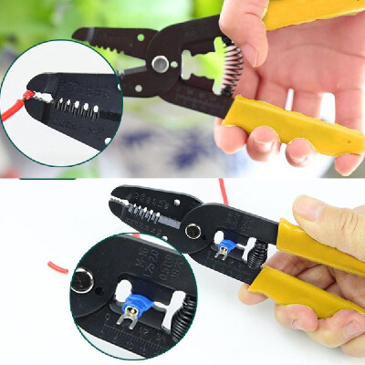 

7-in-1 Multifunctional Wire Stripper Cable Cutter Clamp Fiber Crimping Pliers Electric Wire Shearing Cutting Hand Tool