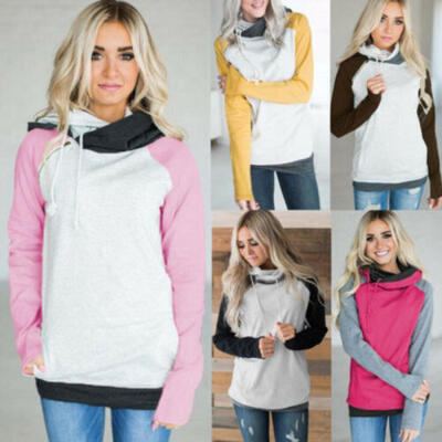 

US Womens Long Sleeve Hoodie Sweatshirt Jumper Sweater Pullover Top Coat Winter