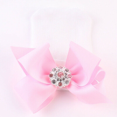 

Cute Newborn Baby Infant Toddler Comfy Bowknot Hospital Cap Beanie Hat
