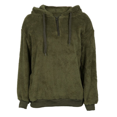 

Womens Long Sleeve Casual Hoodies Sweatshirt Zipper Warm Winter Autumn Sweater Loose Tops
