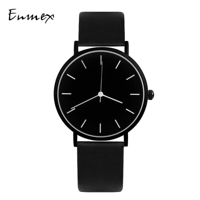 

Enmex Two-Needle Light&Thin Steel Woven Quality Watch Simple Calendar Mysterious Cold Watch