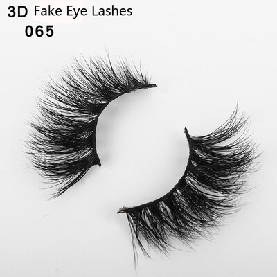 

〖Follure〗1 Pair 3D Thick Long Cross Party False Eyelashes Black Band Fake Eye Lashes