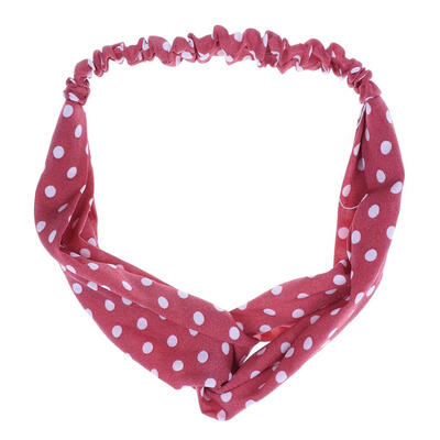 

Fashion Women Hairband Dot Print Pattern Hair Bands Casual Cross Hairdress