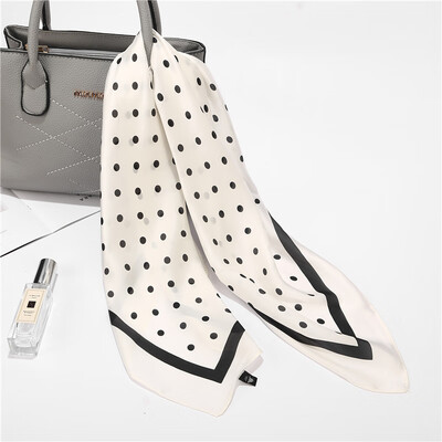 

Spring&autumn silk scarf female simulation silk small square scarf Korean version of the wavelet point scarf professional scarf wild decoration FJ179