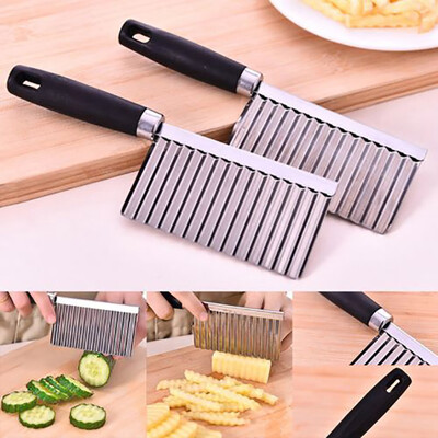 

JPGIF Potato Wavy Edged Tool Stainless Steel Kitchen Gadget Vegetable Fruit Cutting