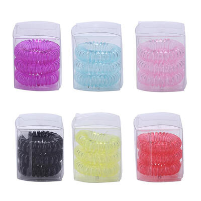 

4cm Telephone Line Hair Ropes Set Girls Elastic Hair Bands Ponytail Holder