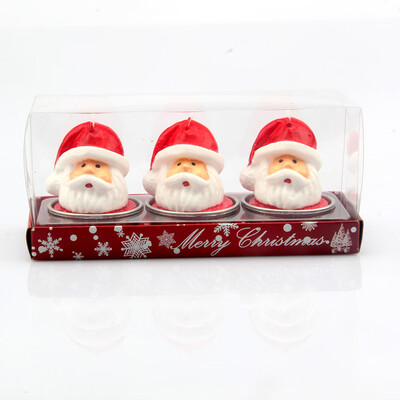 

Gobestart Christmas Candles Santa Snowman Candles Party Wedding Festival Decoration 3PC