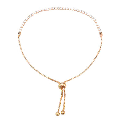 

Girls Rhinestone Bracelet Women Crystal Bangles Simple Adjustable Bracelet Shiny Alloy Jewelry
