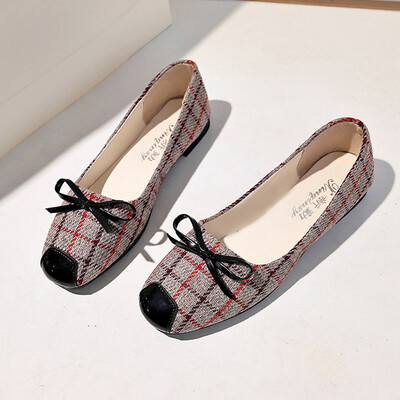 

Single Shoe Girls Spring Shoes Chao Korean version of fairy flat-soled 100 sets of gentle shoes social beans shoes