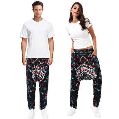 

Unisex Fashion Sport Jogging Couple Printed Casual Sweatpants Drawstring Pants