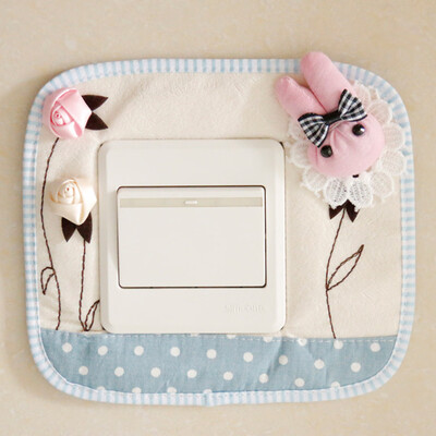 

Toponeto Cute Style Cartoon Switch Cover Protection Switch Handmade Fabric Home Decor