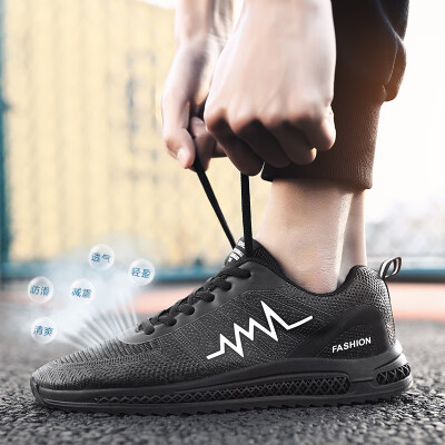 

2019 new mens single shoes trend fashion casual sports shoes comfortable Korean version of breathable running shoes