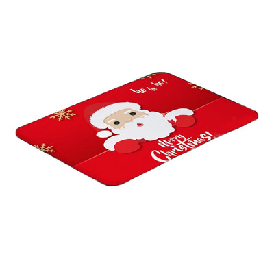 

Christmas Decoration Festive Santa Claus Elk Mat Bedroom Bathroom Home Absorbent Non-Slip Mat