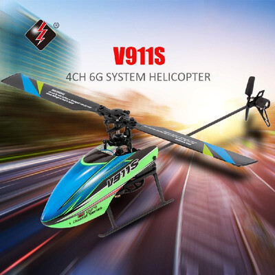 

WLtoys V911S 4CH 6G Non-aileron RC Helicopter with Gyroscope for Training Kids Toys w 3 Batteries