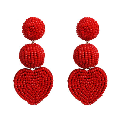 

JURAN 2019 New Design Handmade Beaded Drop Earrings For Women Charm Pendant Statement Dangle Earring Jewelry