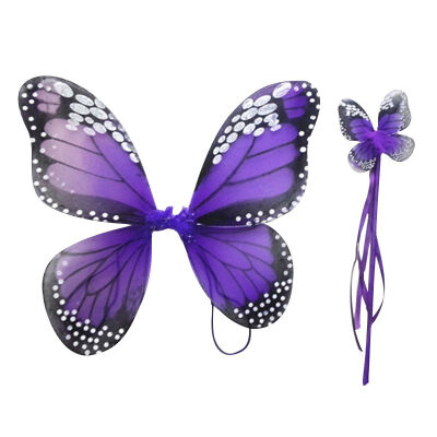 

2 PCS Monarch Butterfly Wing Headband Sparklers Glitter Cosplay Costume Fairy Costume Halloween Children Girl