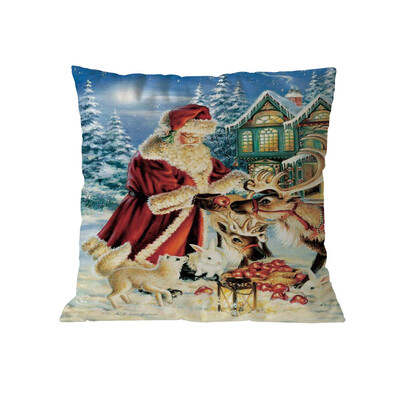

Tailored Christmas Cotton Soft Pillow Case Sofa Waist Throw Cushion Cover Home Decor