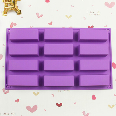 

LIANGchueng 12-Hole Rectangular Cake Mould Baking Ice Lattice Mould