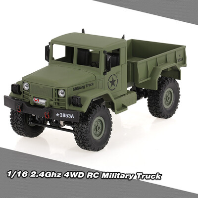 

Amazing rc car WPL B-1 116 24G 4WD Off-Road RC Military Truck Rock Crawler Army Car