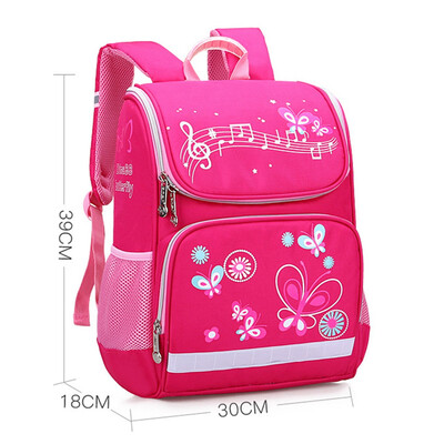 

loudizhongwenhuanjing Children School Bags Girls Butterfly Large Capacity For School Space Bag Gifts for Children