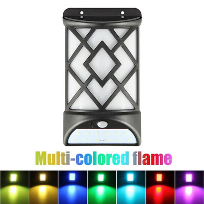 

Solar LED Colorful Flame LampLED Motion Sensor Wall Light Garden Yard Lamp