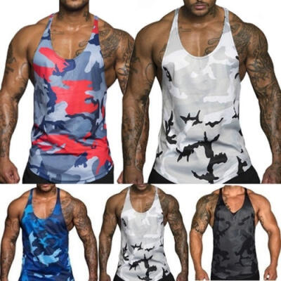 

Men Workout Vest Tank Top Bodybuilding Gym Muscle Fitness Shirt Singlet Vest