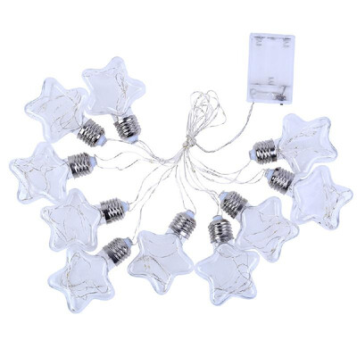 

Portable Modern Simple Originality 100 Bulbs Five-Pointed Star Decorative Lamp String With Copper Wire Cell Case