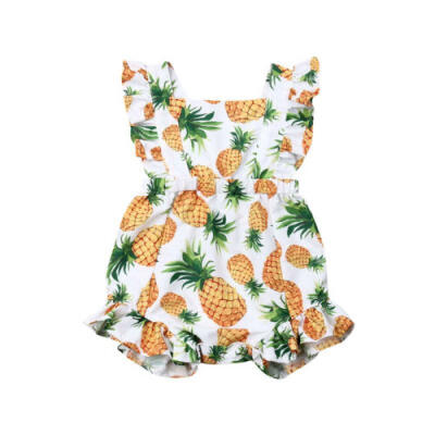 

Cute Newborn Baby Girl Clothes Pineapple Romper Bodysuit Jumpsuit Outfit Sunsuit