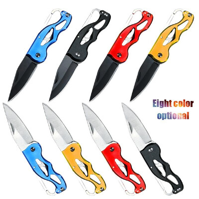 

Multifunction Outdoor Mini Key Ring Cut Camping Stainless Steel Handle Survival Cutter Rescue Tool
