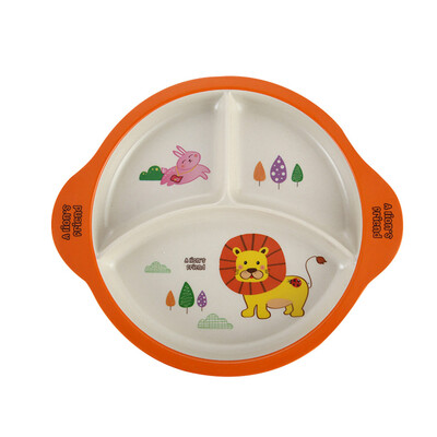 

Toponeto Bamboo fiber childrens cartoon Plate environmental protection baby cutlery