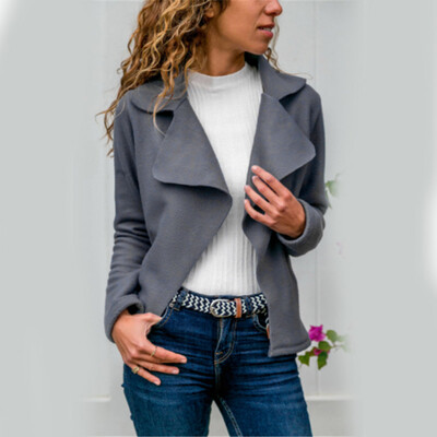 

Womens Casual Blazer Work Office Lightweight Stretchy Open Front Lapel Jacket