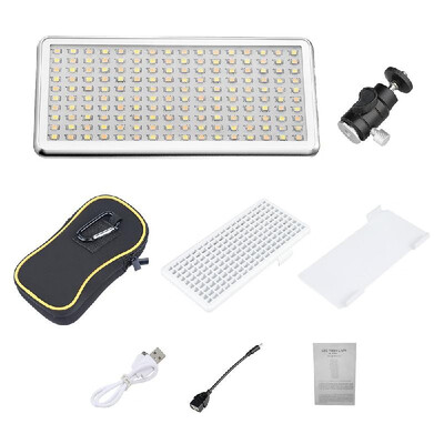 

NiceFoto SL-120A Portable LED Video Light Lamp Panel Adjustable Brightness Photography Fill Light 3200K-6500K CRI 96 with Ballhea