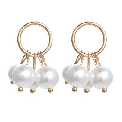 

2019 New Pearl Earrings Fashion Korea Meteorite Metal Silver Elegance Charm Cute Sequin Womens Earrings For Winter Jewelry