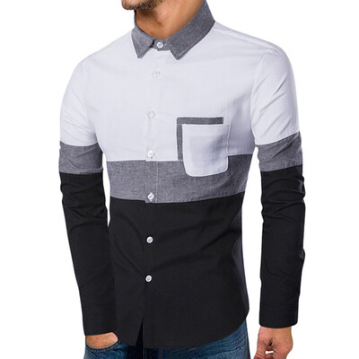 

Casual Panel Long Sleeve Shirt